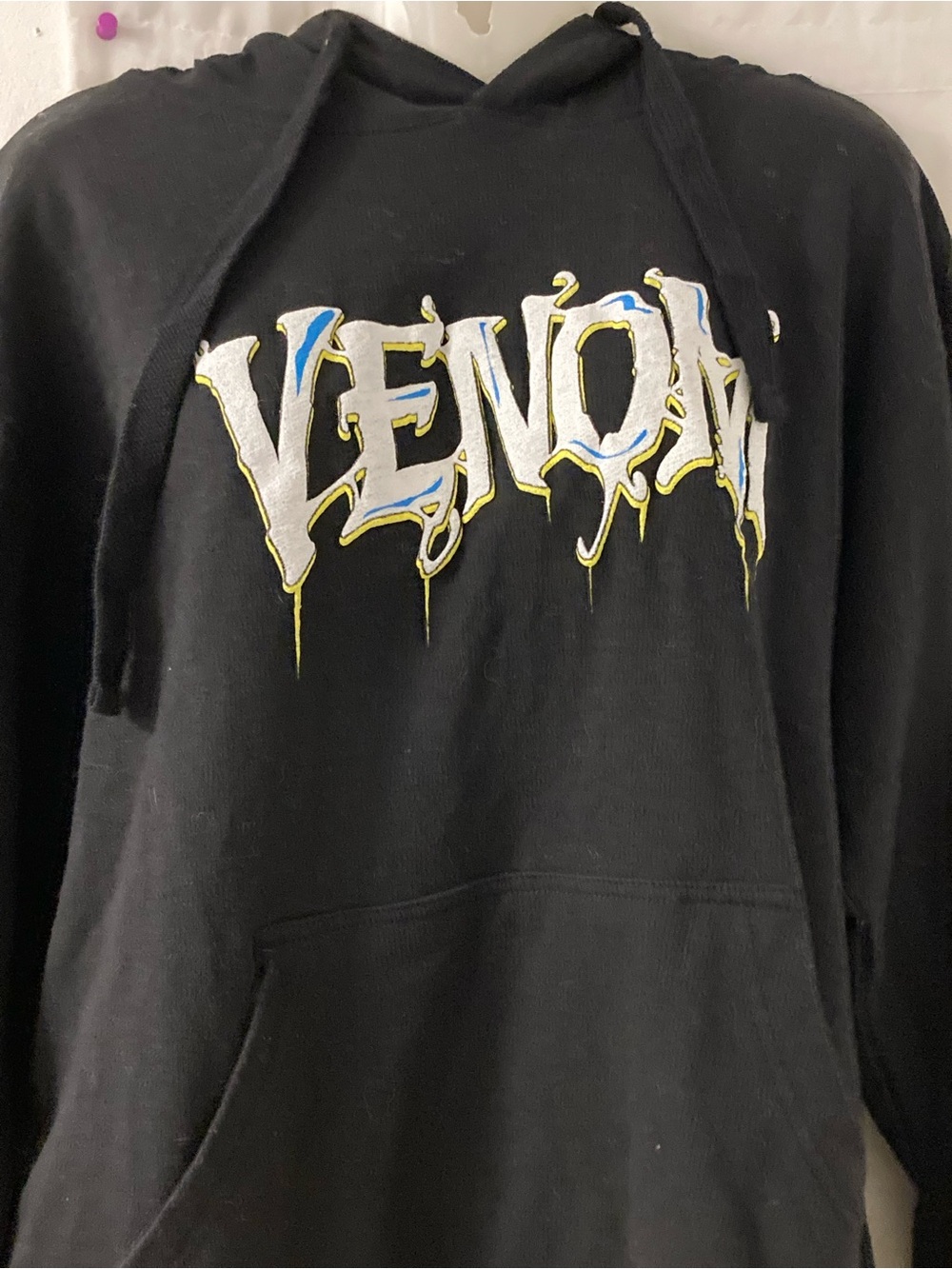 Marvel Venom 2018 Graphic Hoodie Black Pullover Sweatshirt Large size